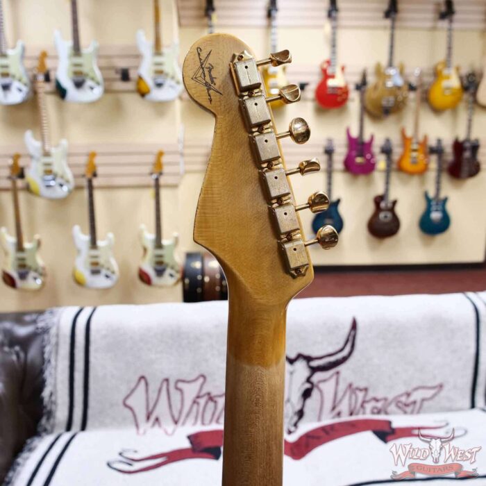 Fender Custom Shop Wild West Guitars 25th Anniversary 1960 Stratocaster Hardtail Madagascar Rosewood Fretboard Heavy Relic Vinatge White 7.15 LBS - Image 13