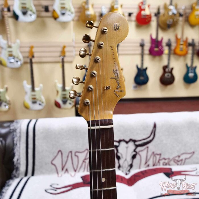 Fender Custom Shop Wild West Guitars 25th Anniversary 1960 Stratocaster Hardtail Madagascar Rosewood Fretboard Heavy Relic Vinatge White 7.15 LBS - Image 7