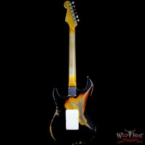 Fender Custom Shop Wild West Exclusive Black Lightning Stratocaster Floyd Rose Heavy Relic HSS 3 Tone Sunburst - Image 7