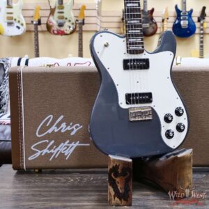 Fender Chris Shiflett Cleaver Telecaster Deluxe Dual P90 Rosewood Fingerboard Charcoal Frost Metallic 7.70 LBS - Image 7