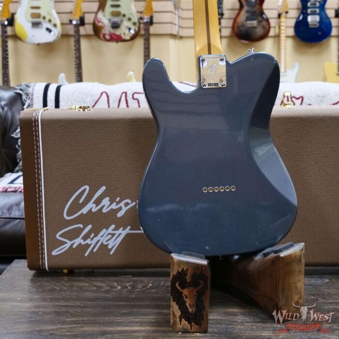 Fender Chris Shiflett Cleaver Telecaster Deluxe Dual P90 Rosewood Fingerboard Charcoal Frost Metallic 7.70 LBS - Image 10