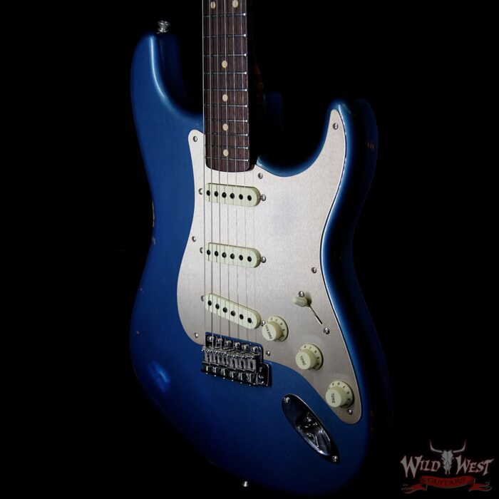 Fender Custom Shop 30th Anniversary LTD Roasted 1960 Stratocaster Relic Birdseye Neck Rosewood Board Aged Lake Placid Blue - Image 2