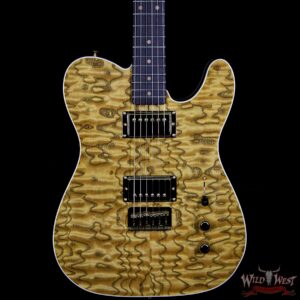 Fender Custom Shop Paul Waller Masterbuilt Artisan Tamo Ash Top Telecaster HH African Blackwood Board Natural - Image 3