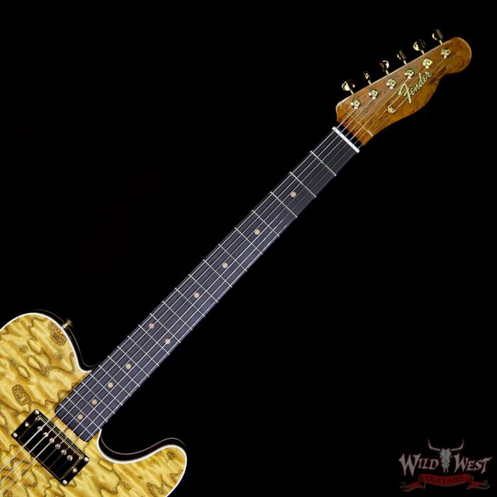Fender Custom Shop Paul Waller Masterbuilt Artisan Tamo Ash Top Telecaster HH African Blackwood Board Natural - Image 9
