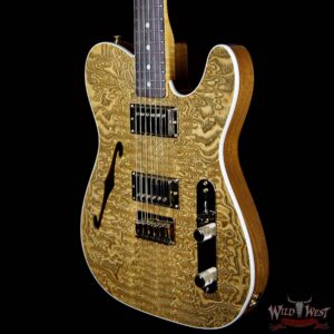 Fender Custom Shop Paul Waller Masterbuilt Artisan Thinline Telecater HH Caballo Ligero Tamo Ash Top - Image 2