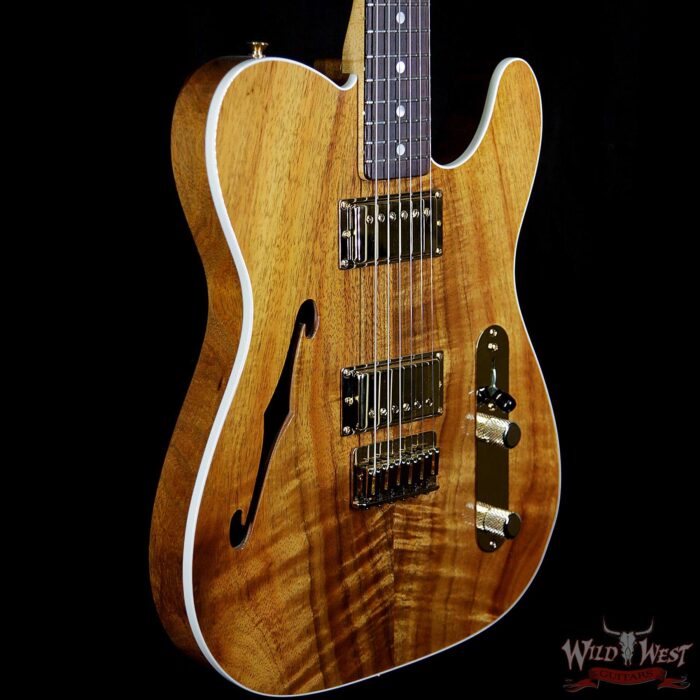 Fender Custom Shop Paul Waller Masterbuilt Artisan Thinline Telecaster HH Koa Top Birdseye Neck Rosewood Board - Image 5
