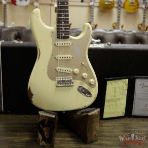 Fender Custom Shop Roasted 1960 Stratocaster Relic AAA Birdseye Maple Neck 3A Rosewood Slab Board Aged Vintage White - Image 12
