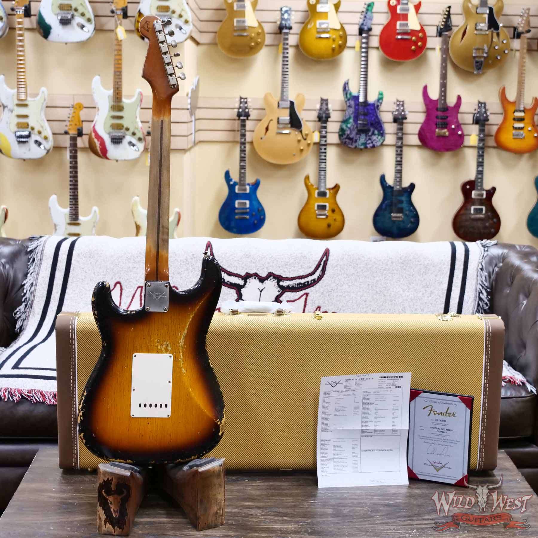 fender-dw-d5__wwg.jpg Fender Custom Shop Dale Wilson Masterbuilt 1955 Stratocaster Hand-Wound Pickups Relic 2 Tone Sunburst 6.70 LBS - Image 10