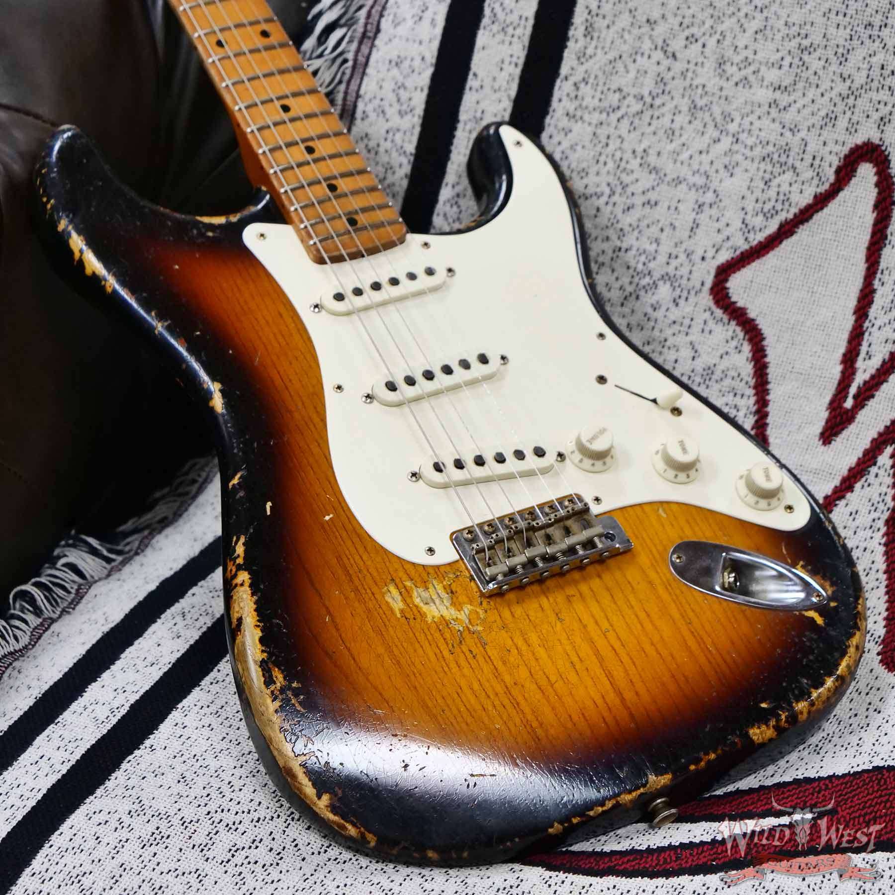 fender-dw-d6__wwg.jpg Fender Custom Shop Dale Wilson Masterbuilt 1955 Stratocaster Hand-Wound Pickups Relic 2 Tone Sunburst 6.70 LBS - Image 11