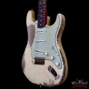 Fender Custom Shop Dale Wilson Masterbuilt 1961 Stratocaster Hardtail Brazilian Rosewood Fingerboard Relic Vintage White 6.50 LBS (US Only / No International Shipping) - Image 2