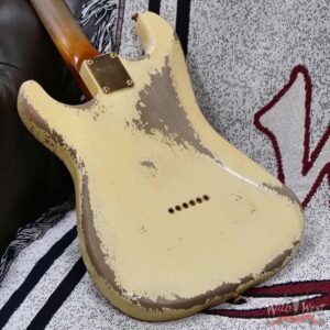 Fender Custom Shop Dale Wilson Masterbuilt 1961 Stratocaster Hardtail Brazilian Rosewood Fingerboard Relic Vintage White 6.50 LBS (US Only / No International Shipping) - Image 14
