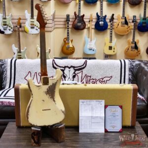 Fender Custom Shop Dale Wilson Masterbuilt 1961 Stratocaster Hardtail Brazilian Rosewood Fingerboard Relic Vintage White 6.50 LBS (US Only / No International Shipping) - Image 12