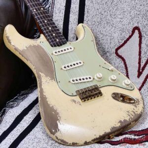 Fender Custom Shop Dale Wilson Masterbuilt 1961 Stratocaster Hardtail Brazilian Rosewood Fingerboard Relic Vintage White 6.50 LBS (US Only / No International Shipping) - Image 8