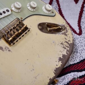 Fender Custom Shop Dale Wilson Masterbuilt 1961 Stratocaster Hardtail Brazilian Rosewood Fingerboard Relic Vintage White 6.50 LBS (US Only / No International Shipping) - Image 9