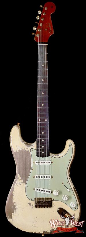 Fender Custom Shop Dale Wilson Masterbuilt 1961 Stratocaster Hardtail Brazilian Rosewood Fingerboard Relic Vintage White 6.50 LBS (US Only / No International Shipping)