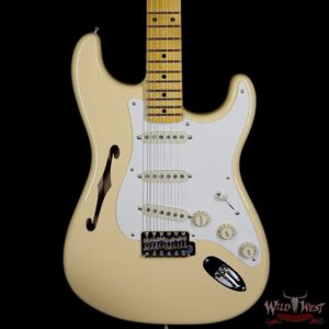 Fender USA Eric Johnson Signature Stratocaster Thinline Semi-Hollow Body Maple Neck Vintage White - Image 3