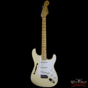 Fender USA Eric Johnson Signature Stratocaster Thinline Semi-Hollow Body Maple Neck Vintage White - Image 6