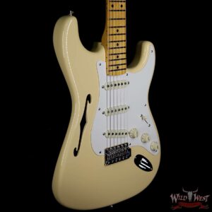 Fender USA Eric Johnson Signature Stratocaster Thinline Semi-Hollow Body Maple Neck Vintage White - Image 5