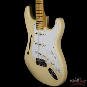 Fender USA Eric Johnson Signature Stratocaster Thinline Semi-Hollow Body Maple Neck Vintage White - Image 2