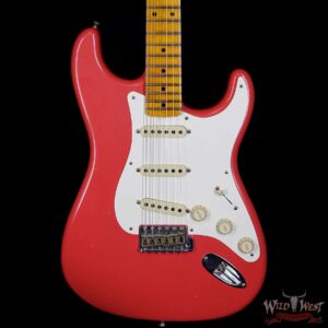 Fender Custom Shop 1957 Stratocaster Maple Neck Journeyman Relic with Dirty Neck Fiesta Red - Image 3