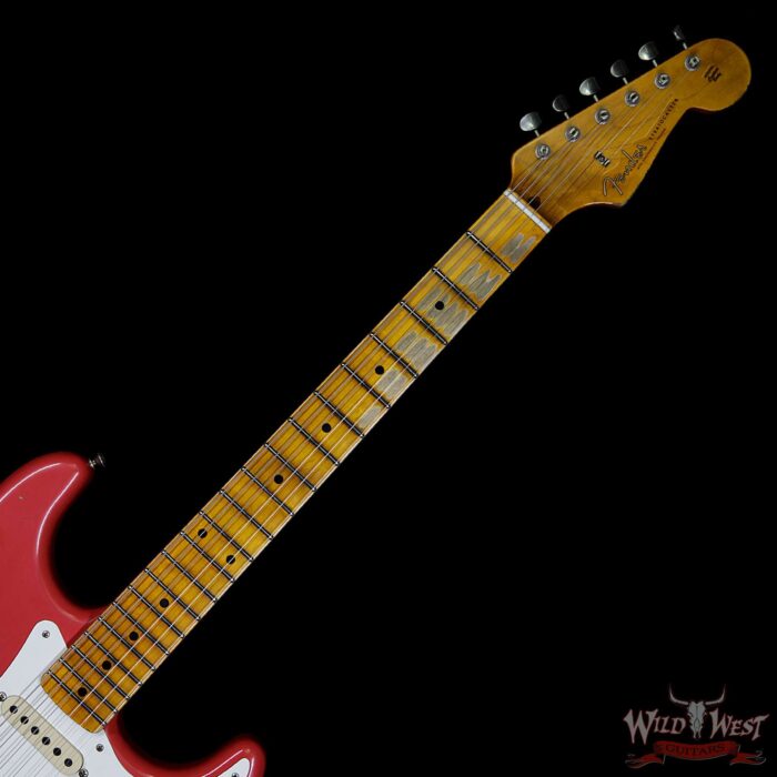 Fender Custom Shop 1957 Stratocaster Maple Neck Journeyman Relic with Dirty Neck Fiesta Red - Image 9