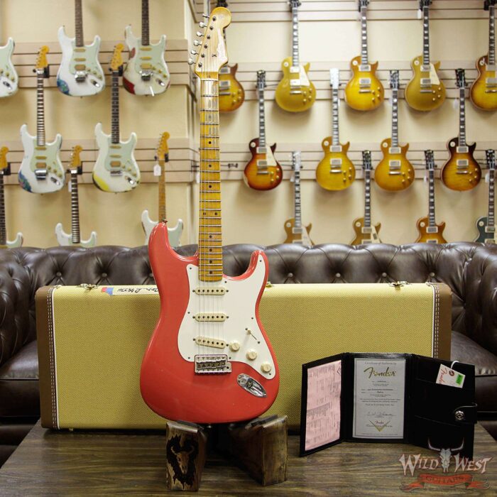 Fender Custom Shop 1957 Stratocaster Maple Neck Journeyman Relic with Dirty Neck Fiesta Red - Image 13