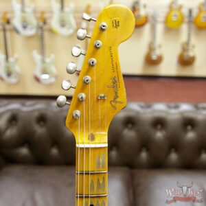Fender Custom Shop 1957 Stratocaster Maple Neck Journeyman Relic with Dirty Neck Fiesta Red - Image 8