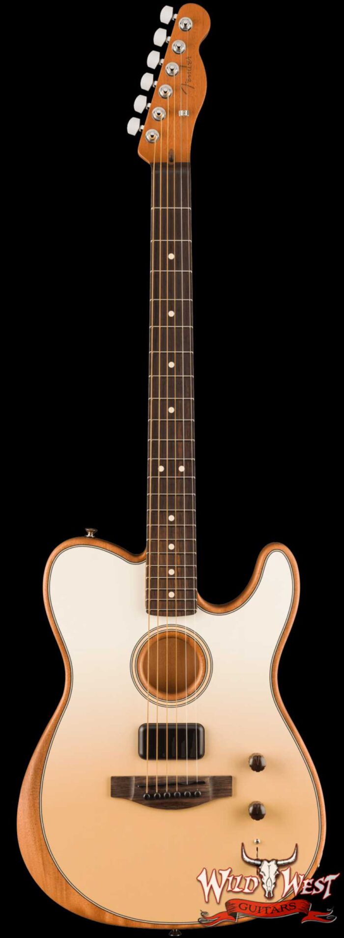 Fender FINNEAS Signature Acoustasonic Player Telecaster Rosewood Fingerboard Cappuccino Fade 5.00 LBS with Deluxe Gig Bag - Image 1