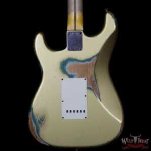 Fender Custom Shop 1960 Stratocaster HSS Heavy Relic HLE Gold over Sherwood Green Metallic - Image 7