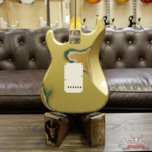 Fender Custom Shop 1960 Stratocaster HSS Heavy Relic HLE Gold over Sherwood Green Metallic - Image 14