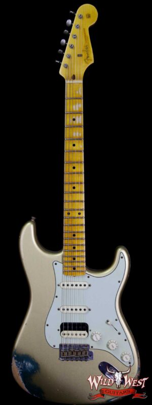 Fender Custom Shop 1960 Stratocaster HSS Heavy Relic HLE Gold over Sherwood Green Metallic