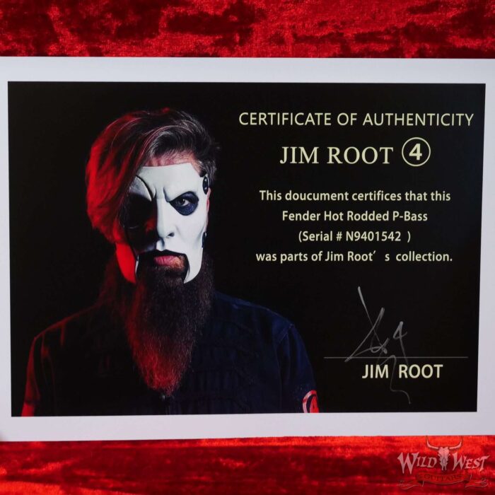 Jim Root Collection Custom Modified 1999 Fender Fender Hot Rodded Precision Bass P-Bass Black - Image 12