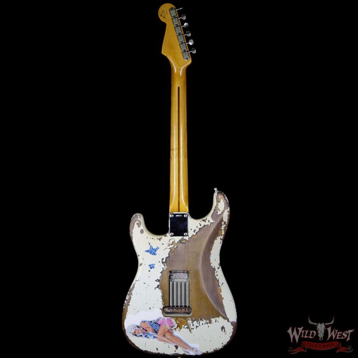 Fender Custom Shop Limited Edition John Cruz Masterbuilt Jimmie Vaughan Stratocaster Aged Olympic White - Image 5