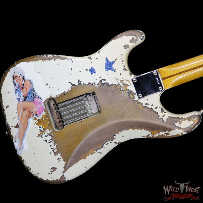 Fender Custom Shop Limited Edition John Cruz Masterbuilt Jimmie Vaughan Stratocaster Aged Olympic White - Image 3