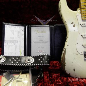 Fender Custom Shop Limited Edition John Cruz Masterbuilt Jimmie Vaughan Stratocaster Aged Olympic White - Image 6