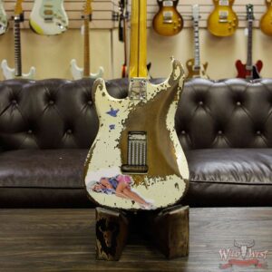 Fender Custom Shop Limited Edition John Cruz Masterbuilt Jimmie Vaughan Stratocaster Aged Olympic White - Image 11