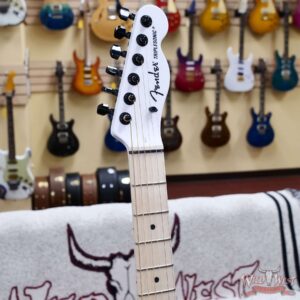Fender Jack White Triplesonic™ Acoustasonic® Telecaster Maple Fingerboard Satin Arctic White with Black Top 5.40 lbs - Image 6