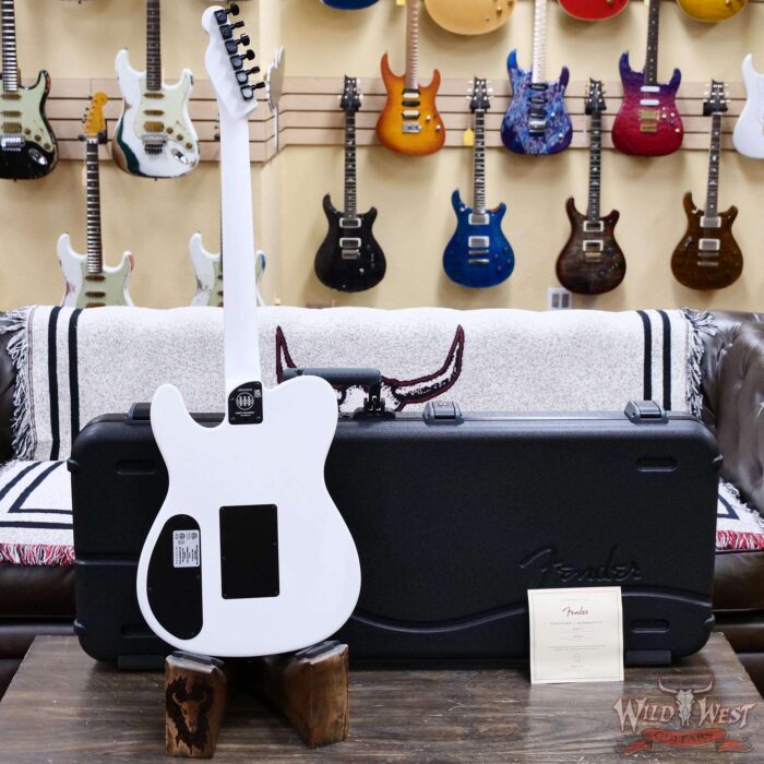 Fender Jack White Triplesonic™ Acoustasonic® Telecaster Maple Fingerboard Satin Arctic White with Black Top 5.40 lbs - Image 8