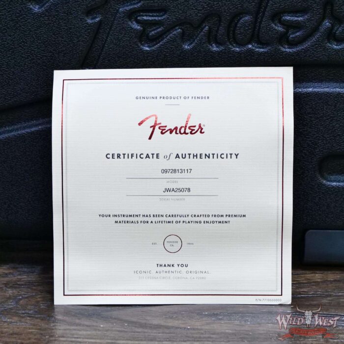 Fender Jack White Triplesonic™ Acoustasonic® Telecaster Maple Fingerboard Satin Arctic White with Black Top 5.40 lbs - Image 11