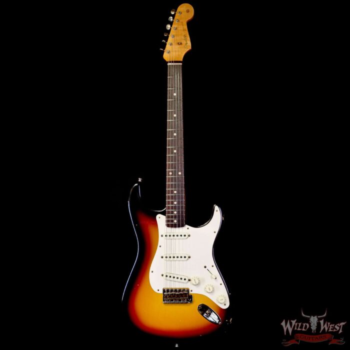 Fender Custom Shop Kyle McMillin Masterbuilt 1959 Trans Stratocaster AAA Flame Maple Neck Journeyman Relic 3 Tone Sunburst 7.30 LBS - Image 3