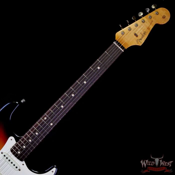 Fender Custom Shop Kyle McMillin Masterbuilt 1959 Trans Stratocaster AAA Flame Maple Neck Journeyman Relic 3 Tone Sunburst 7.30 LBS - Image 4