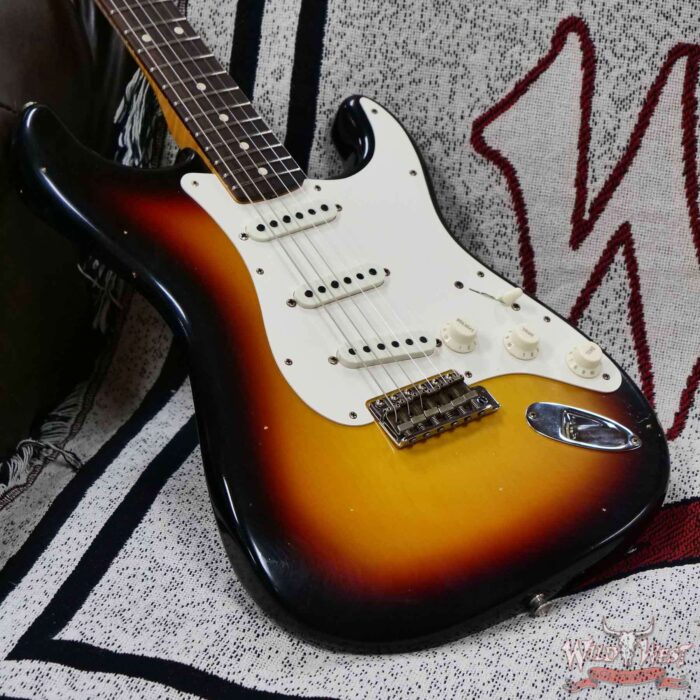 Fender Custom Shop Kyle McMillin Masterbuilt 1959 Trans Stratocaster AAA Flame Maple Neck Journeyman Relic 3 Tone Sunburst 7.30 LBS - Image 6