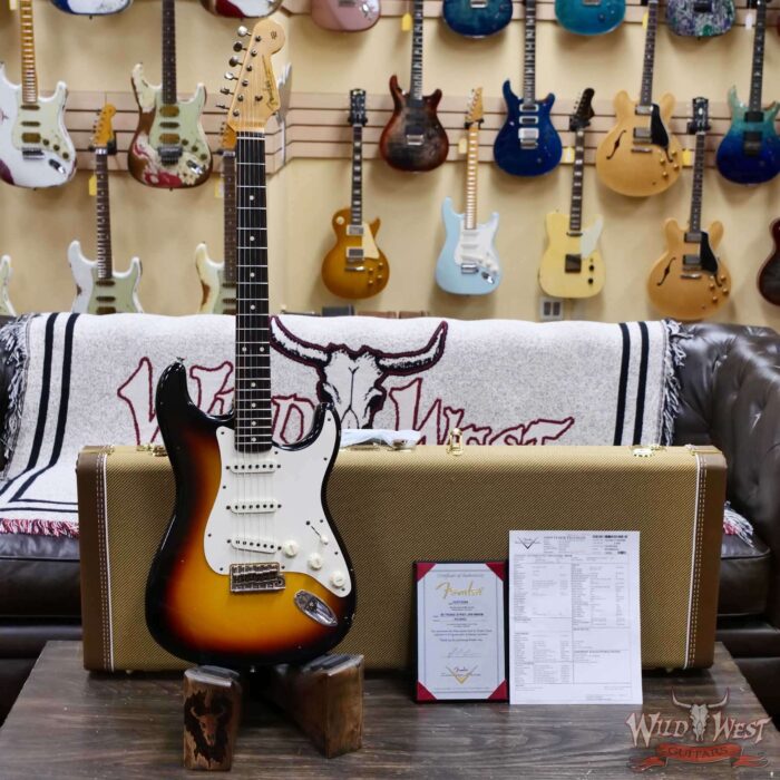 Fender Custom Shop Kyle McMillin Masterbuilt 1959 Trans Stratocaster AAA Flame Maple Neck Journeyman Relic 3 Tone Sunburst 7.30 LBS - Image 11
