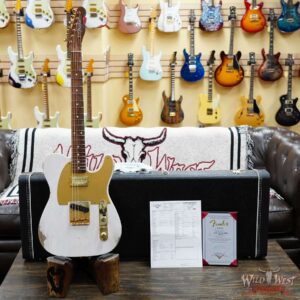 Fender Custom Shop Kyle McMillin Masterbuilt 1959 HS Telecaster Brazilian Rosewood Neck Relic White Blonde 7.15 LBS (US Only / No International Shipping) - Image 6