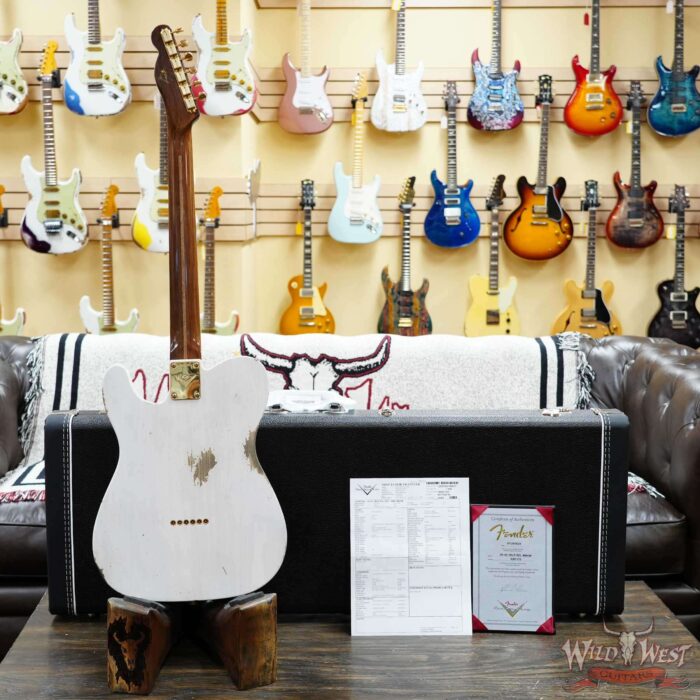 Fender Custom Shop Kyle McMillin Masterbuilt 1959 HS Telecaster Brazilian Rosewood Neck Relic White Blonde 7.15 LBS (US Only / No International Shipping) - Image 11