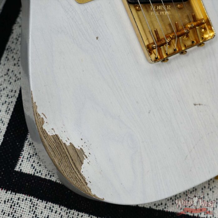 Fender Custom Shop Kyle McMillin Masterbuilt 1959 HS Telecaster Brazilian Rosewood Neck Relic White Blonde 7.15 LBS (US Only / No International Shipping) - Image 8