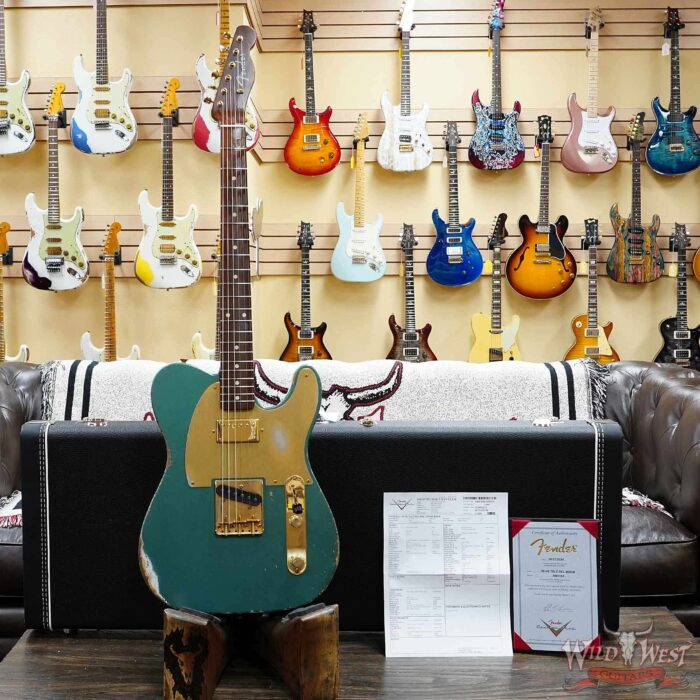 Fender Custom Shop Kyle McMillin Masterbuilt 1959 HS Telecaster Brazilian Rosewood Neck Relic Sherwood Green Metallic 7.15 LBS (US Only / No International Shipping) - Image 6