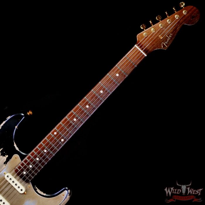 Fender Custom Shop Kyle McMillin Masterbuilt 1957 Stratocaster Hardtail Brazilian Rosewood Neck Heavy Relic Black 6.90 LBS (US Only / No International Shipping) - Image 4