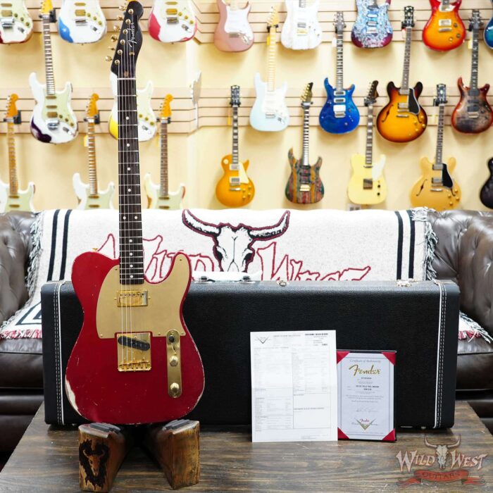 Fender Custom Shop Kyle McMillin Masterbuilt 1959 HS Telecaster Brazilian Rosewood Neck Relic Candy Apple Red 7.80 LBS (US Only / No International Shipping) - Image 6