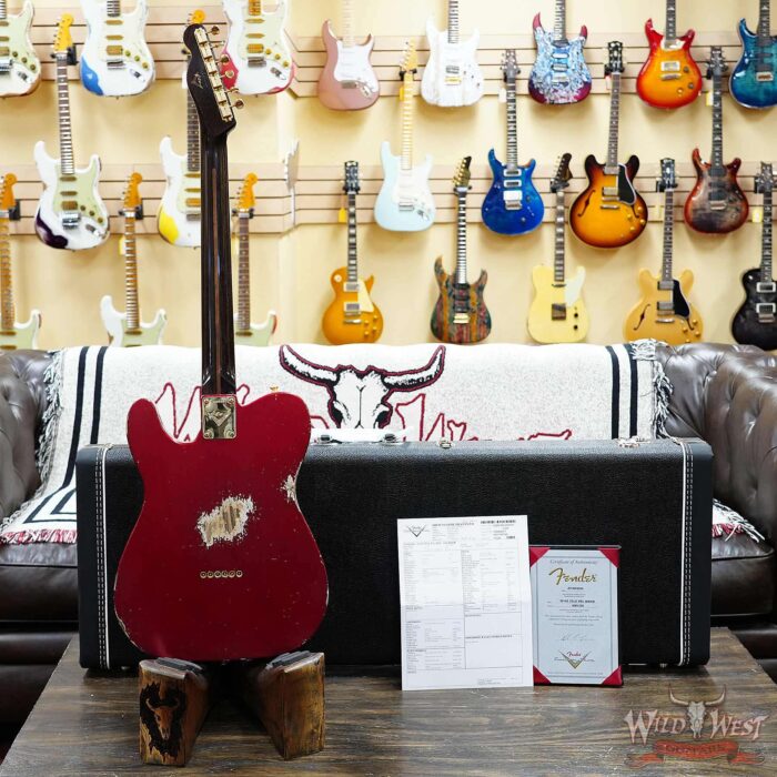 Fender Custom Shop Kyle McMillin Masterbuilt 1959 HS Telecaster Brazilian Rosewood Neck Relic Candy Apple Red 7.80 LBS (US Only / No International Shipping) - Image 10